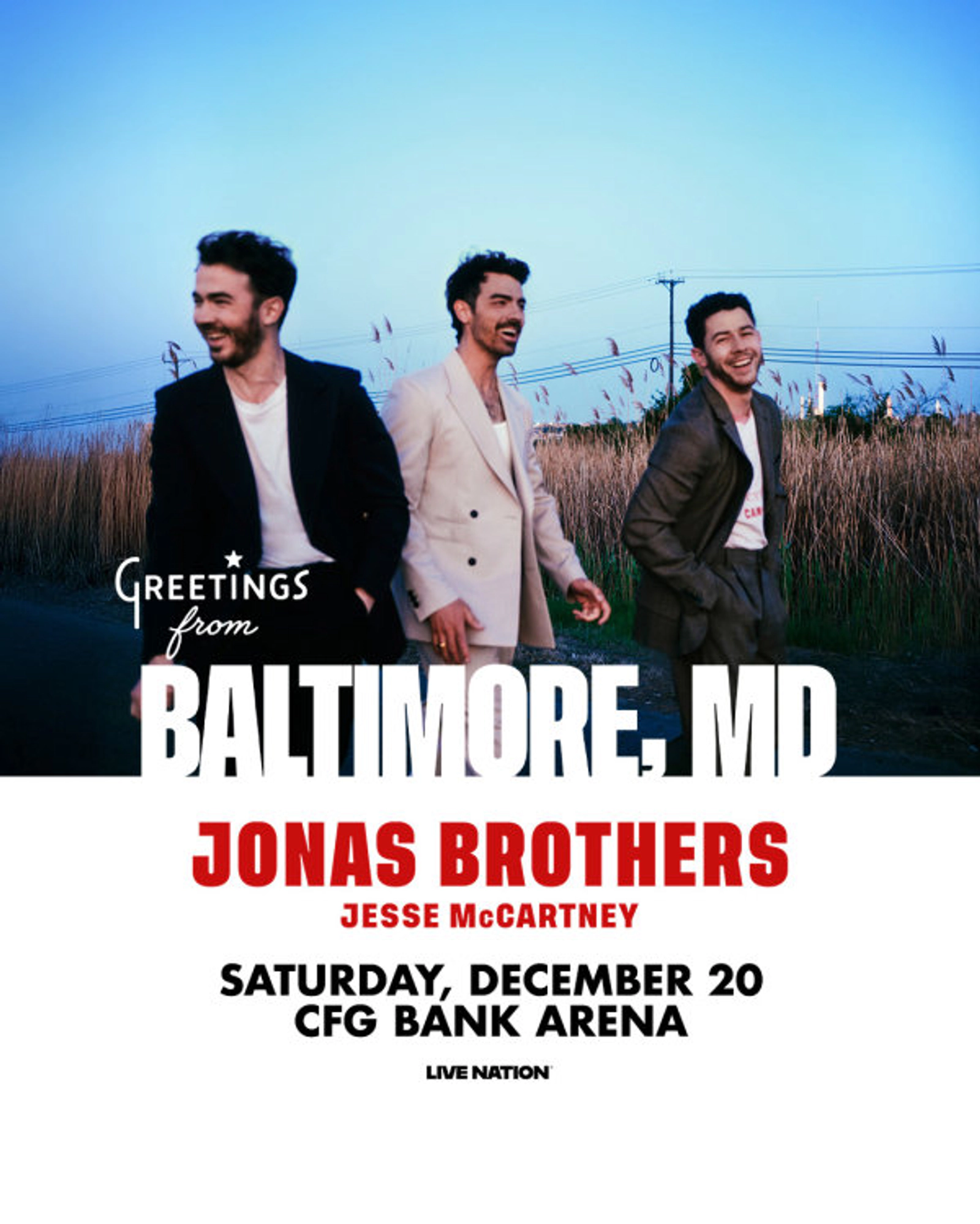 Jonas Brothers | CFG Bank Arena 12/20/25 | Win on-air with Toby + Chilli!