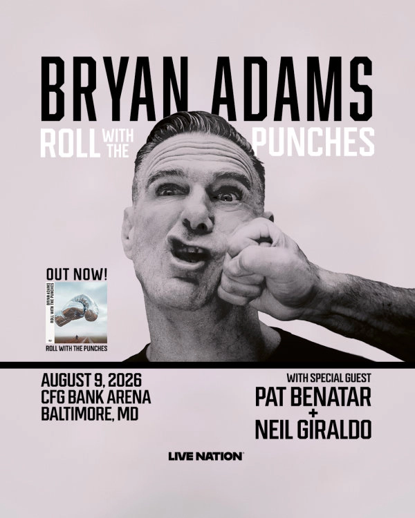 Bryan Adams | CFG Bank Arena 8/9/26 | Win on-air with Toby and Chilli!