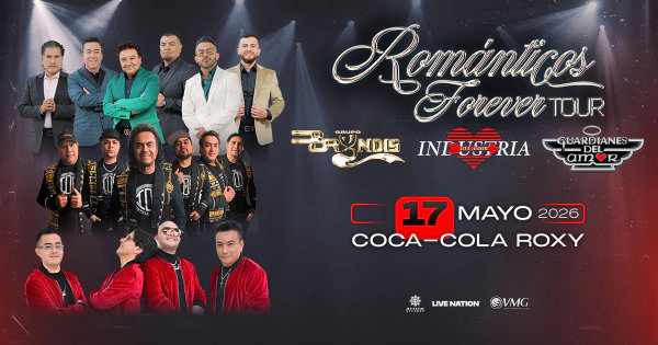 ¡Gana entradas para Grupo Bryndis, Industria Del Amor y Guardianes Del Amor en Coca-Cola Roxy!