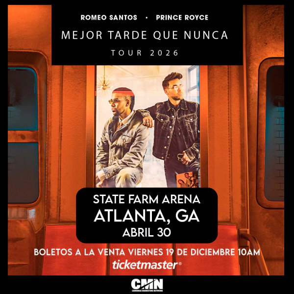 ¡Gana entradas para ver a Romeo Santos y Prince Royce en el State Farm Arena!