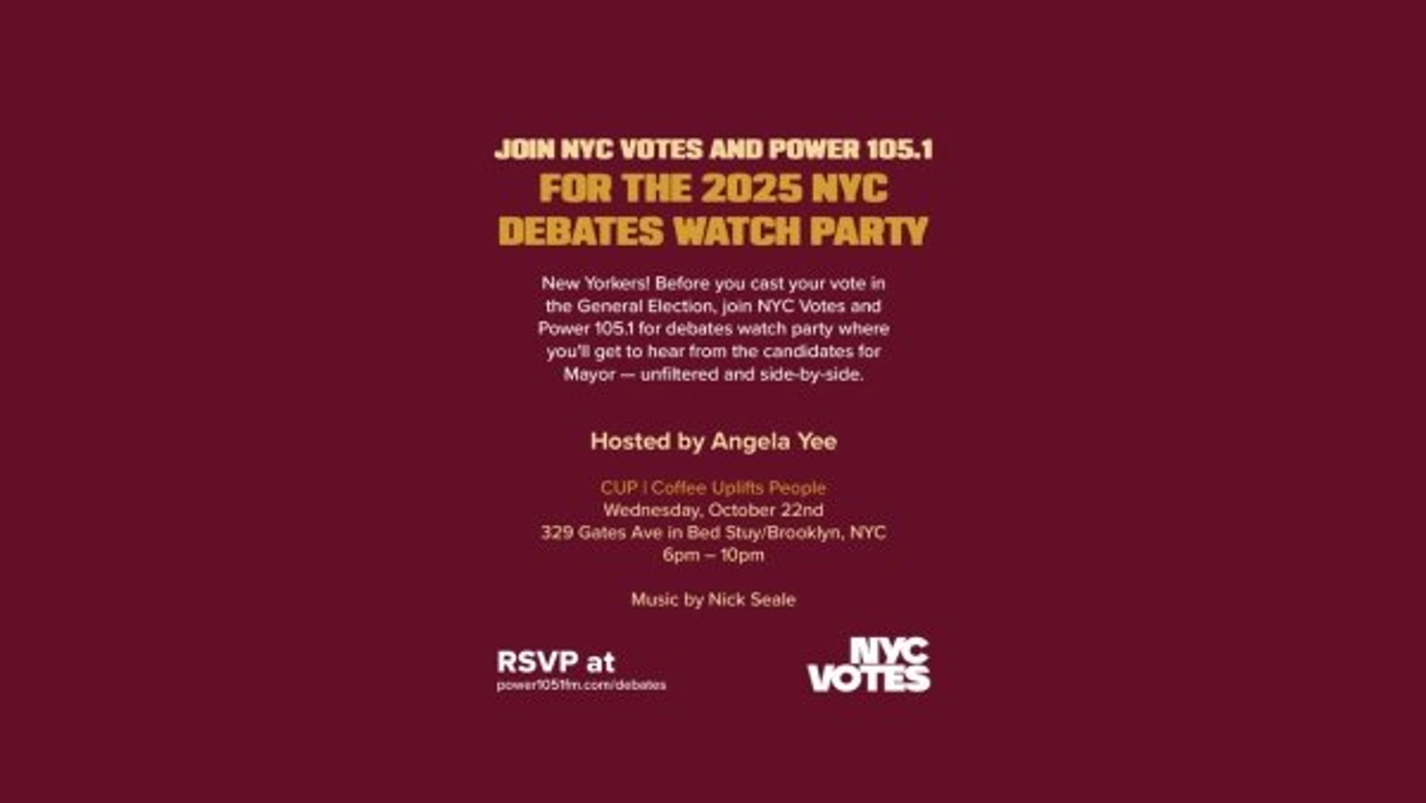RSVP For The 2025 NYC Debates Watch Party!