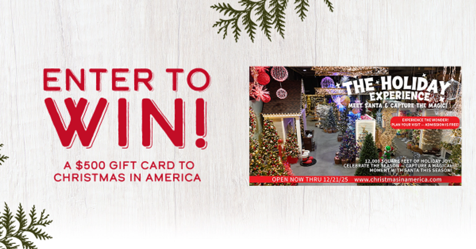 CELEBRATE THE HOLIDAYS AT CHRISTMAS IN AMERICA