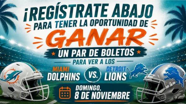 Escanea y Gana: Miami Dolphins vs. Detroit Lions