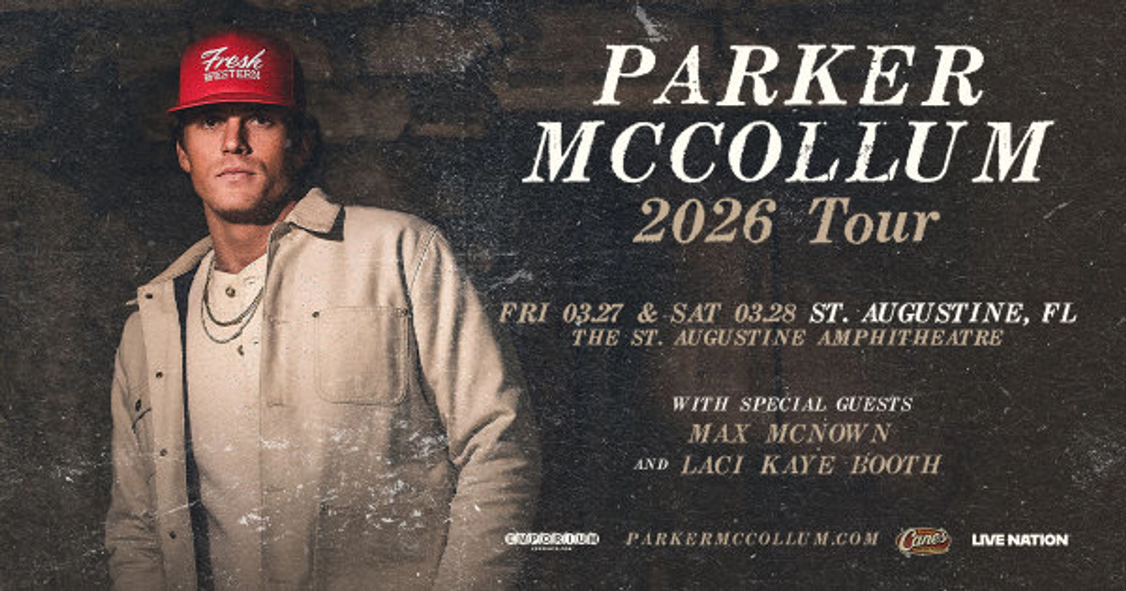 Win Tickets To See Parker McCollum At The St. Augustine Amphitheatre