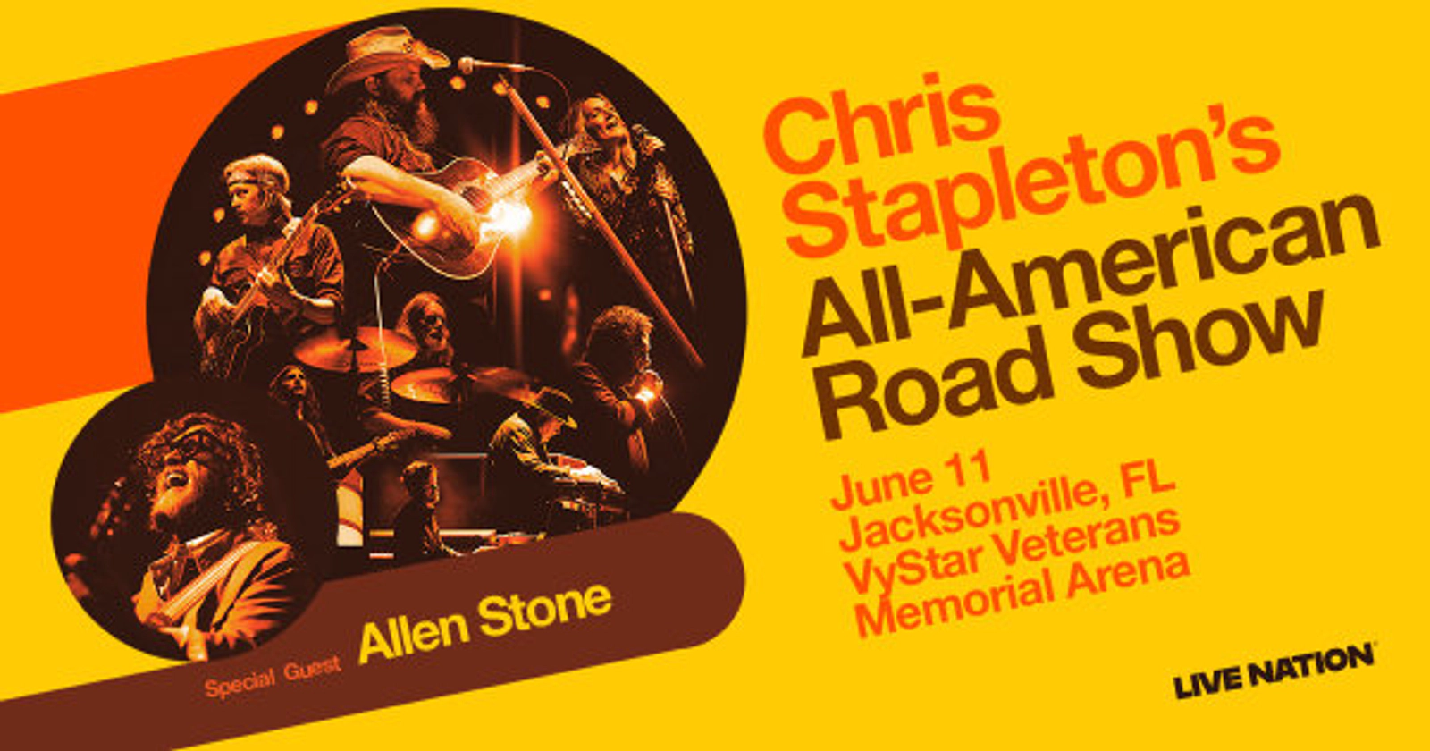 Win Tickets To See Chris Stapleton At Vystar Veterans Memorial Arena