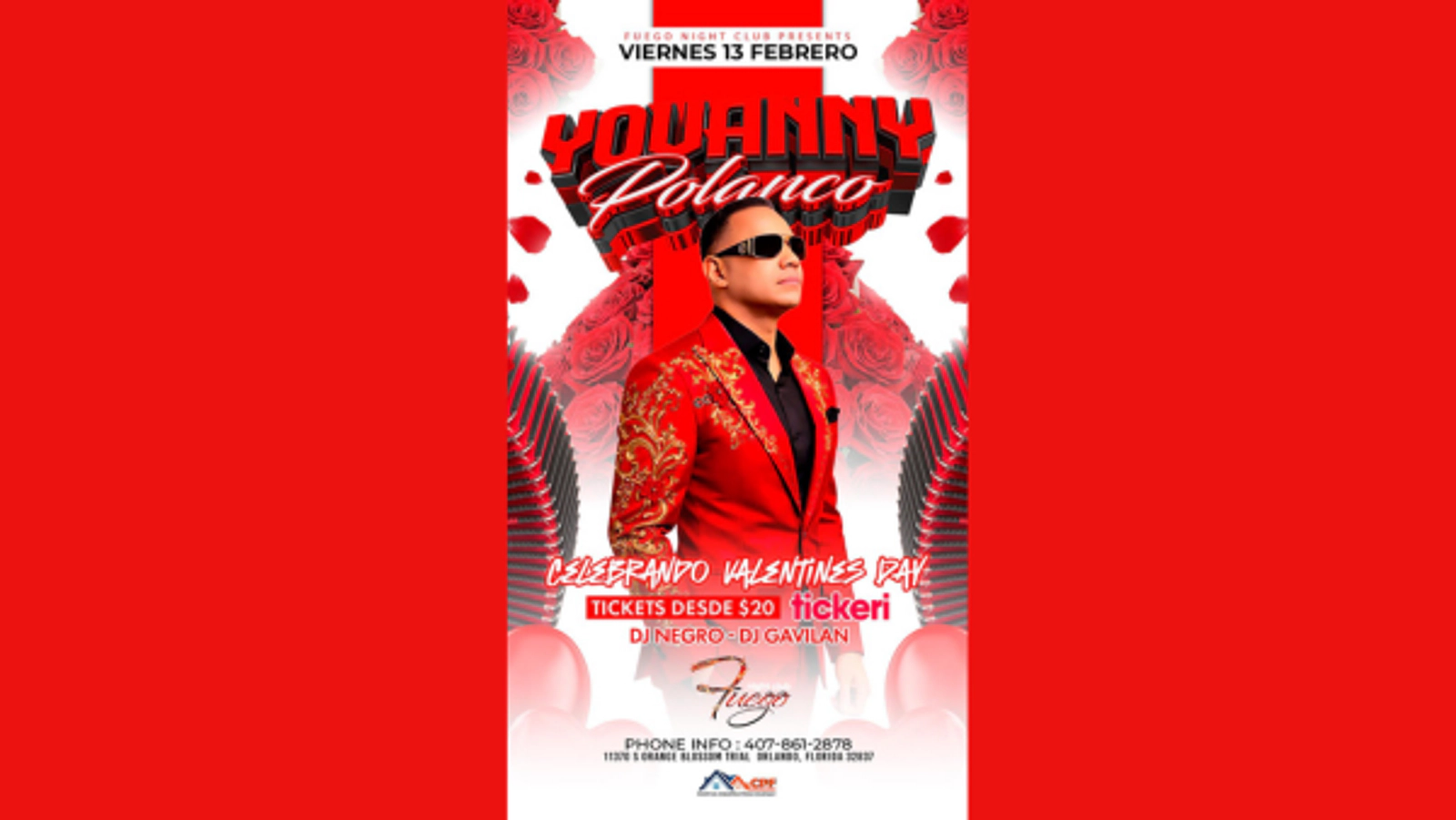 Yovanny Polanco en Fuego Night Club 2/13/2026