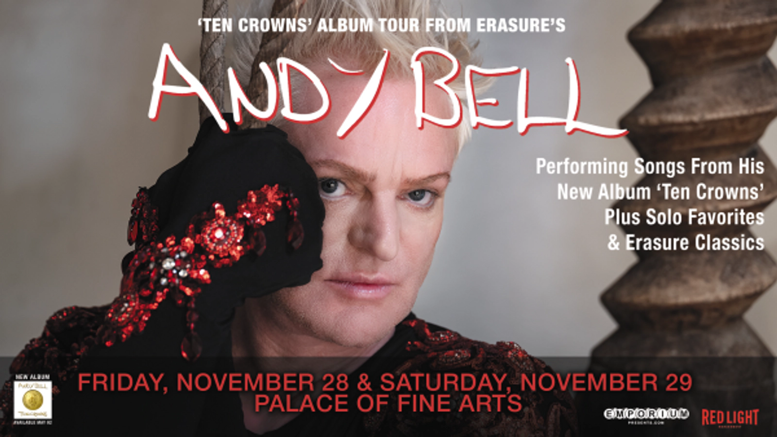 Enter To Win Tickets To ANDY BELL OF ERASURE:  TEN CROWNS TOUR