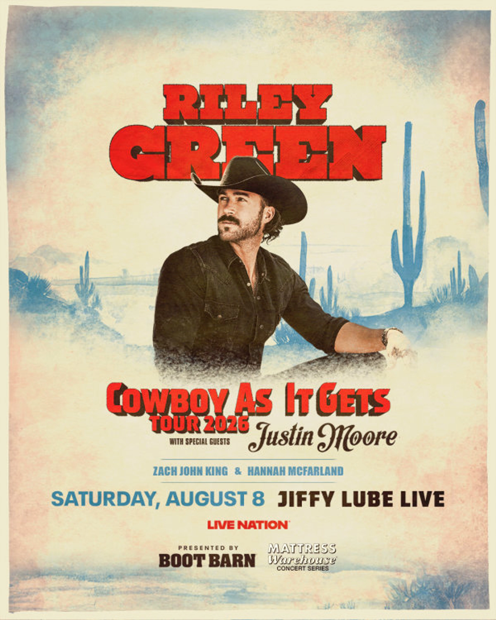 Riley Green | Jiffy Lube Live 8/8/26 | Win on-air with Michael J!