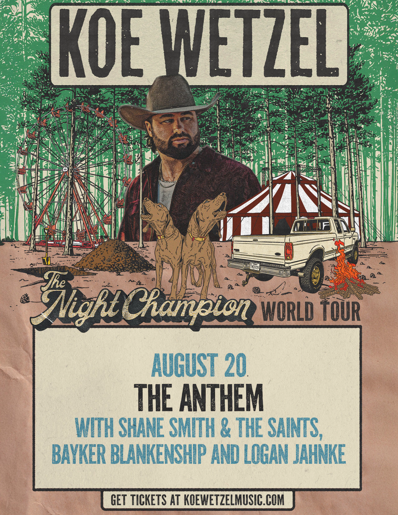 Win Tickets | Koe Wetzel @ The Anthem | 8/20/26