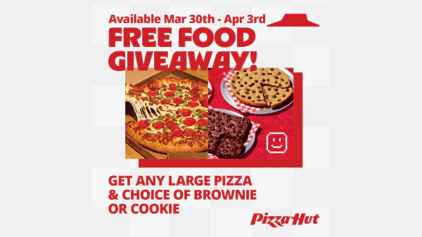 Pizza Hut Free Food Giveaway: NCAA Championship Weekend!