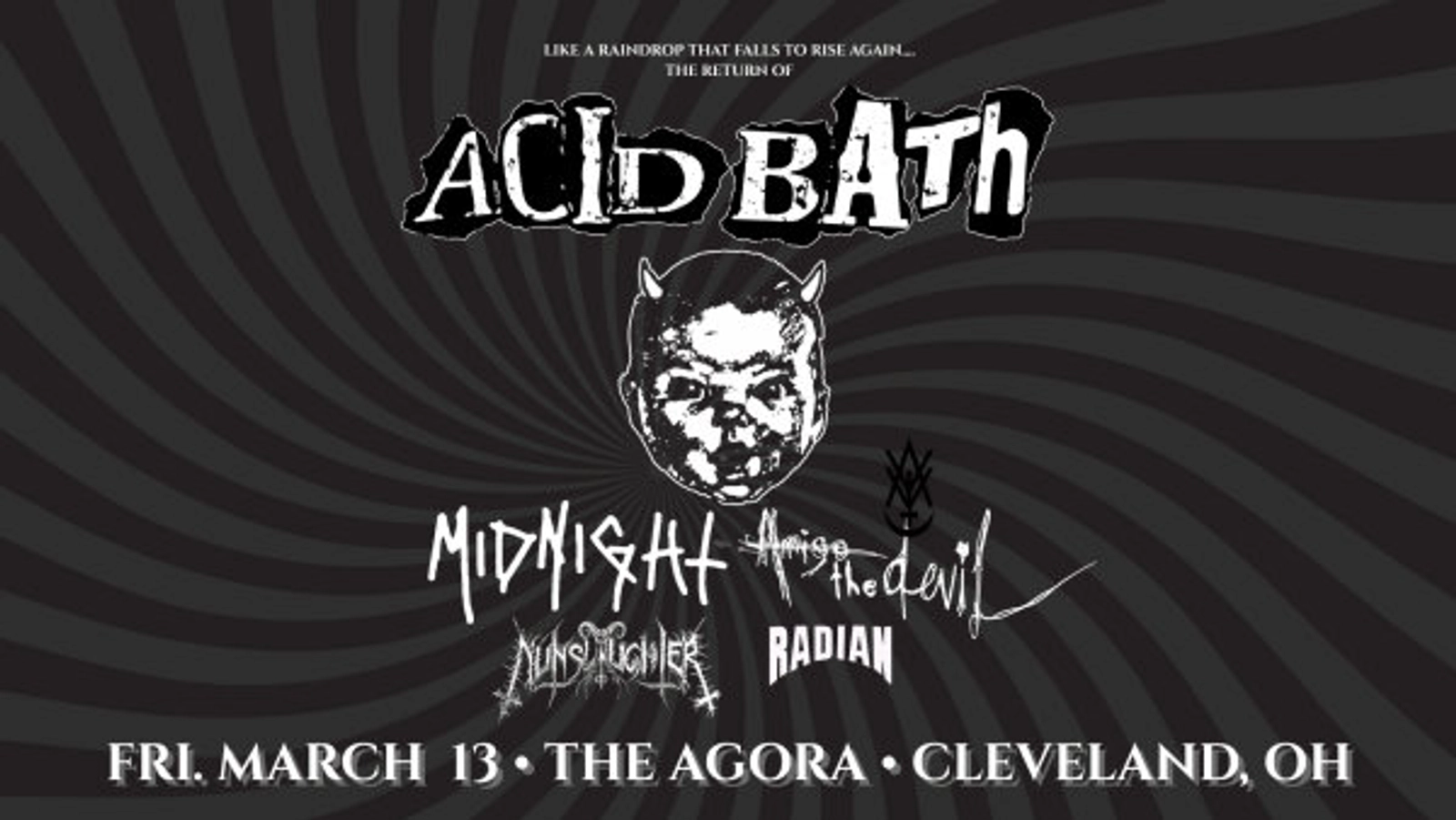 Win tickets to see Acid Bath at The Agora