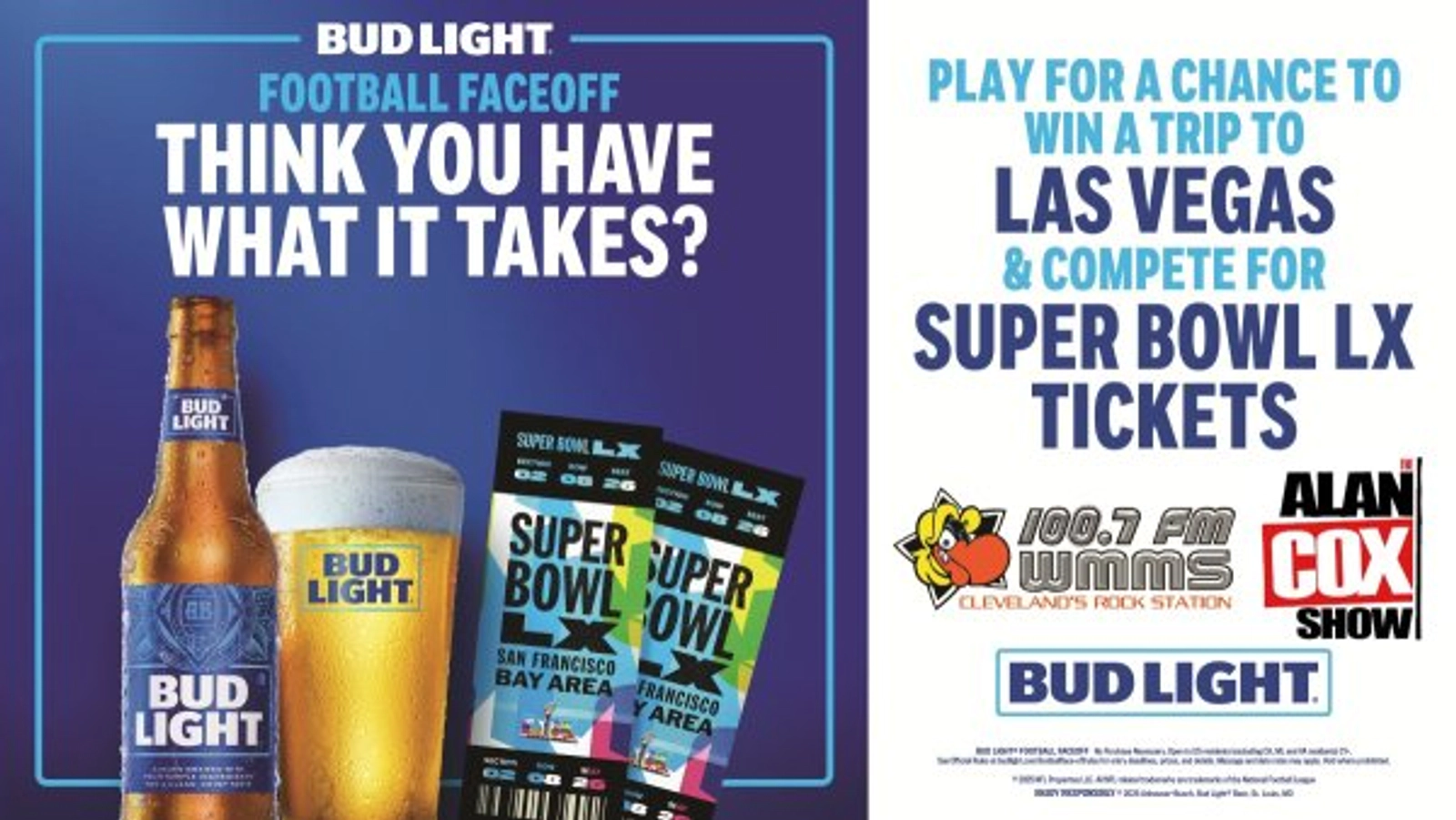 Join Alan Cox and WMMS for The Bud Light Football Faceoff