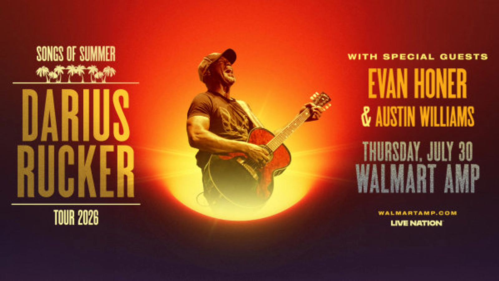 Win Tickets to see Darius Rucker at the Walmart Amp!