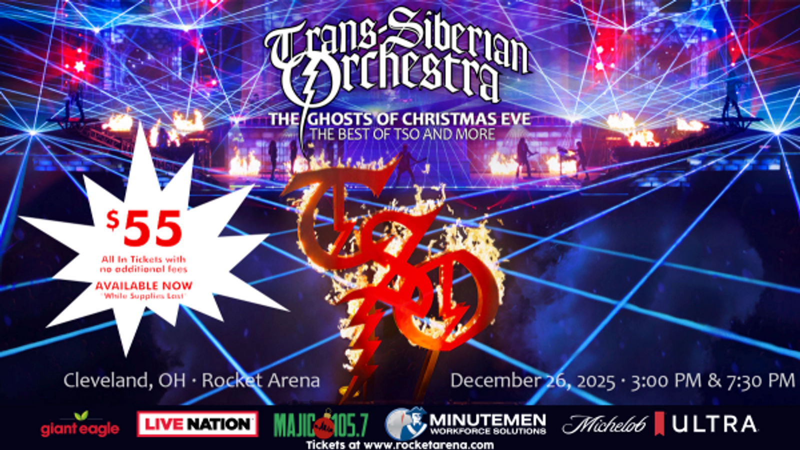 Win a Holiday Party Suite to see Trans-Siberian Orchestra at Rocket Arena