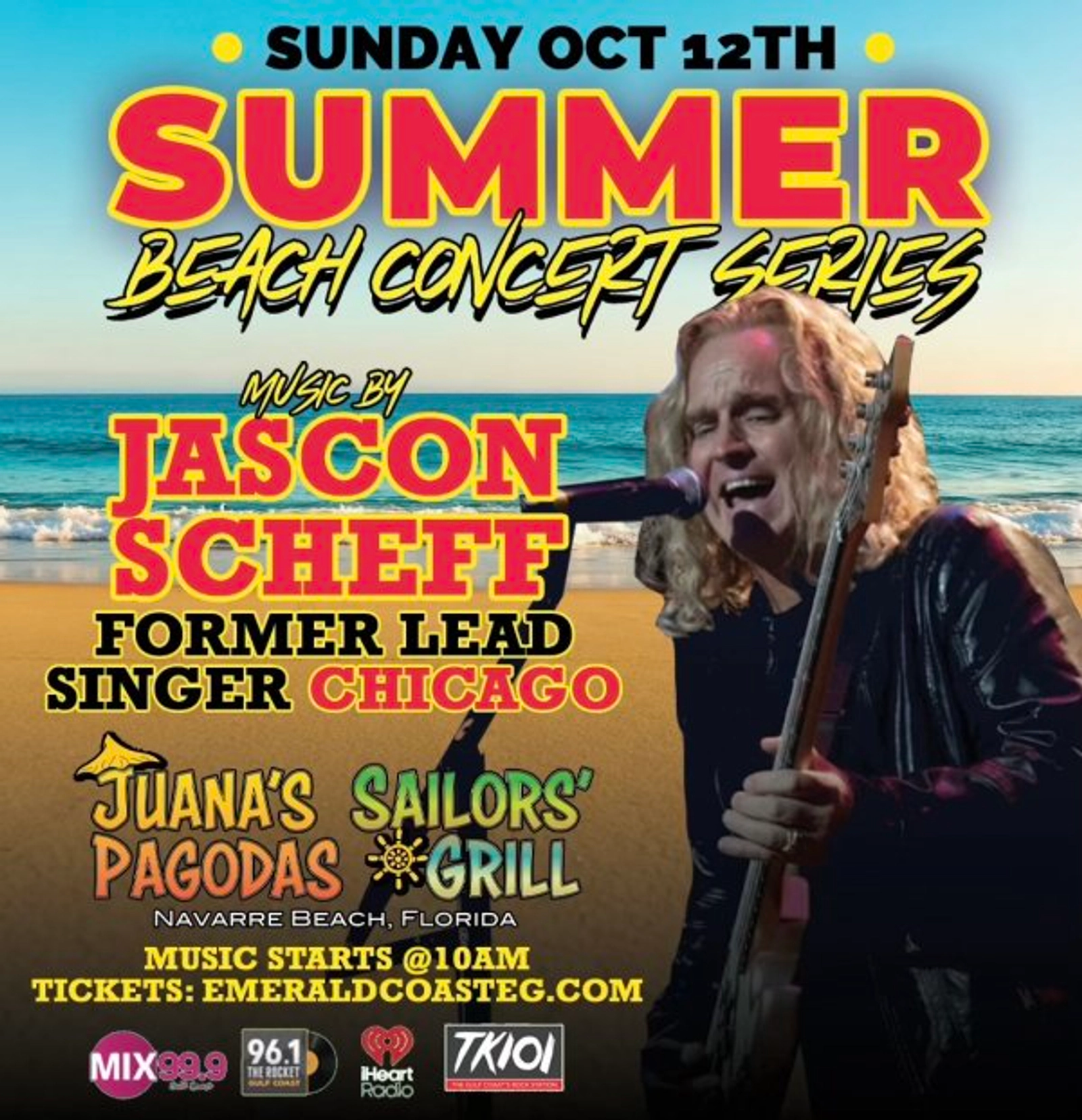 Win Tickets to See Jason Scheff at Juana’s Pagodas