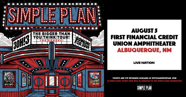 Win tickets to see Simple Plan at First Financial Credit Union Amphitheater (Formerly Isleta Amphitheater)