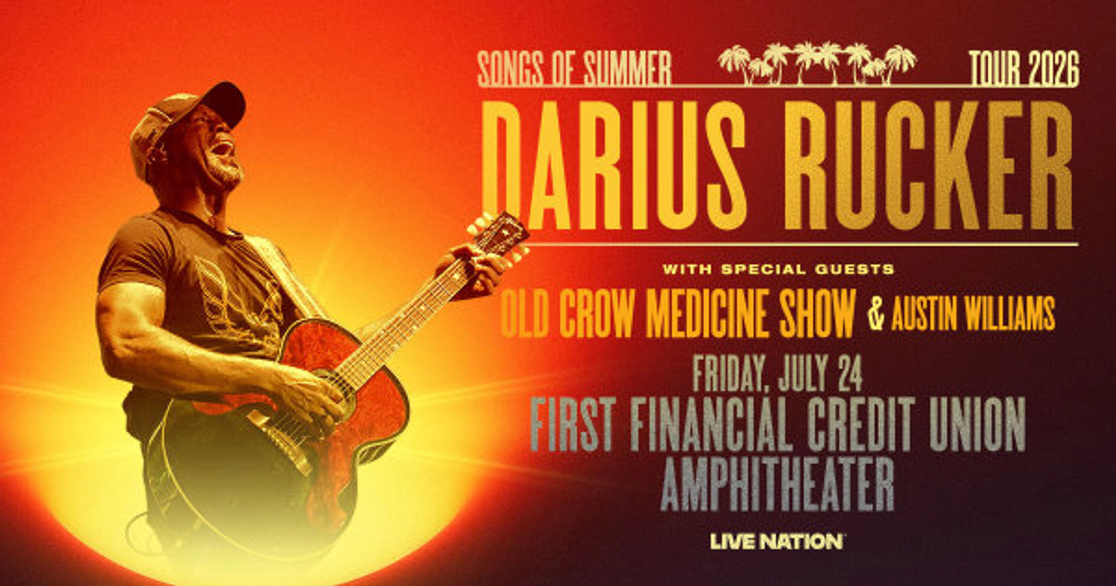 Win Tickets to See Darius Rucker at First Financial Credit Union Amphitheater!