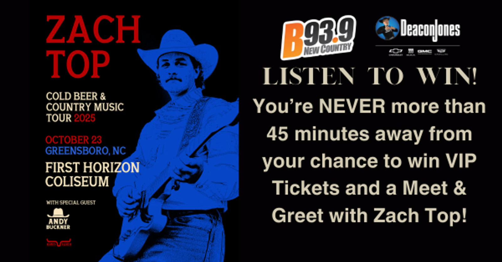 Listen to Win Zach Top Tickets 2025!