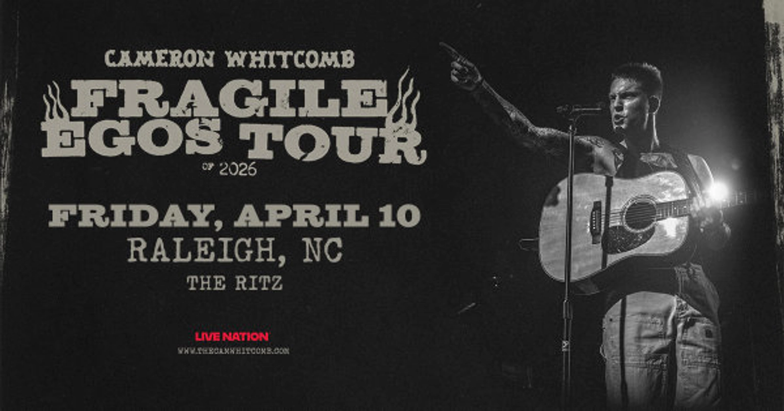 Win Cameron Whitcomb Tickets 2026!