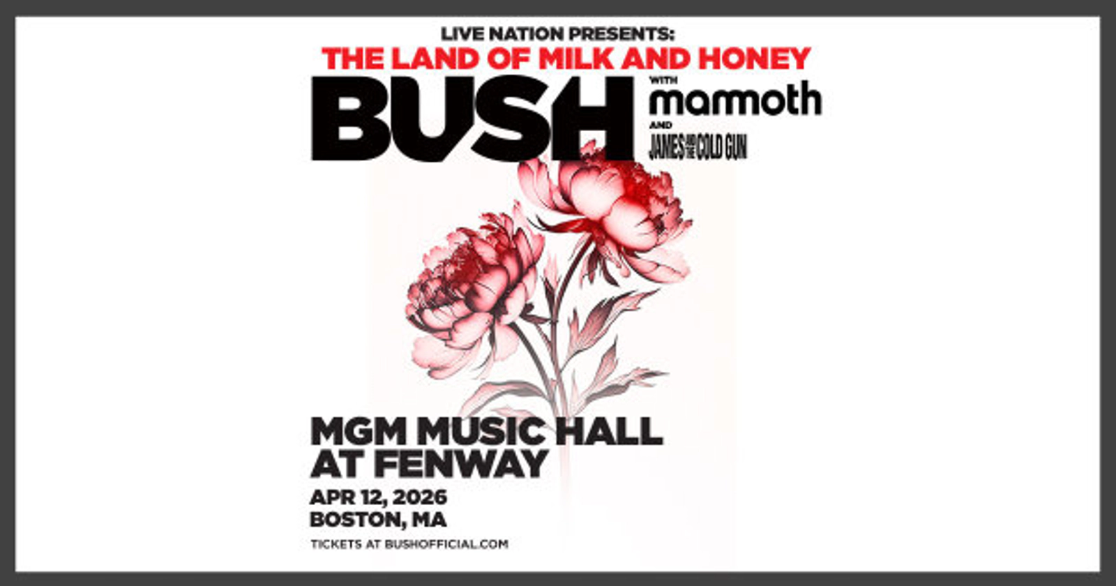 BUSH at MGM Music Hall at Fenway