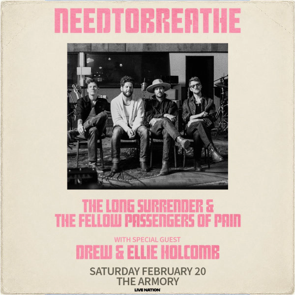 Win 2 tickets to NeedtoBreathe on Feb 20th at The Armory