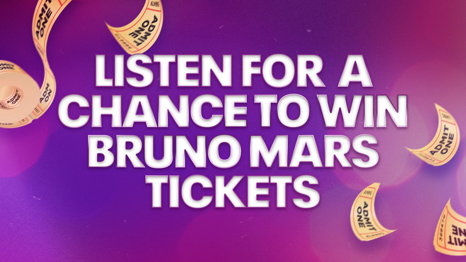 Listen For  A Chance To Win Bruno Mars Tickets!