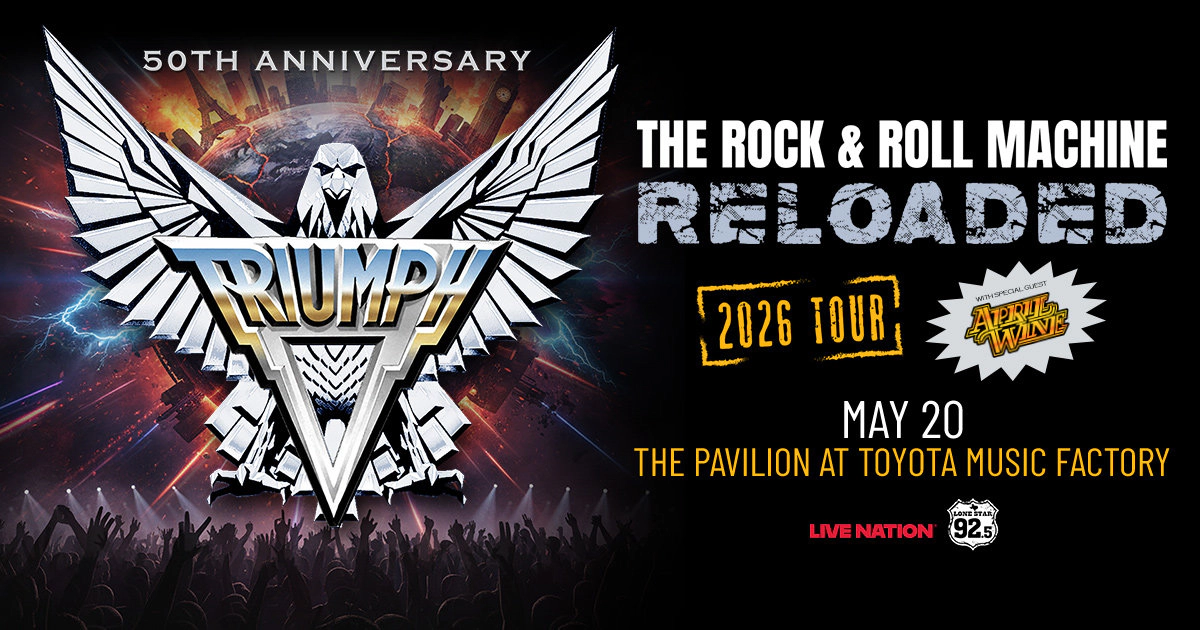 Enter for a chance to win a pair of tickets to see Triumph at The Pavilion at Toyota Music Factory on May 20th!