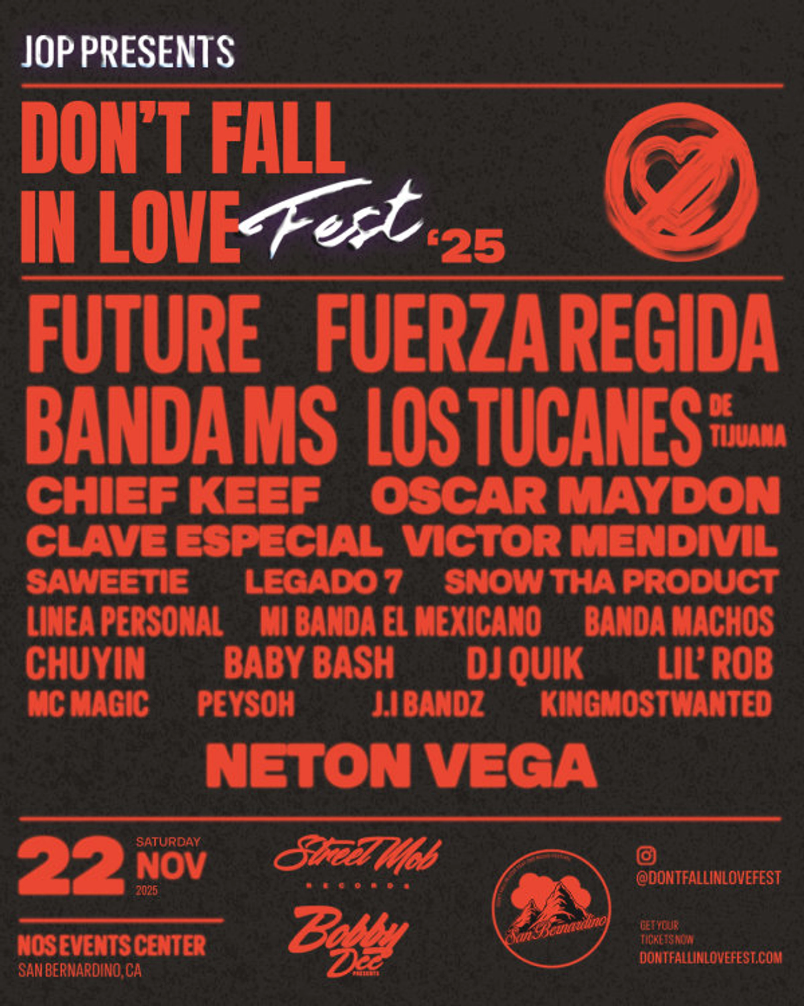 Enter to Win a Pair of Tickets to Don't Fall in Love Festival at NOS Events Center! (11/22)