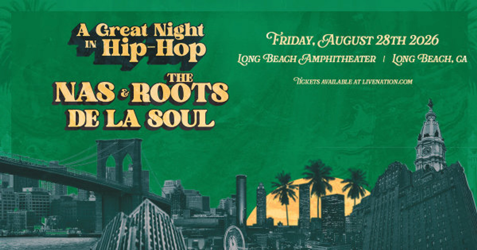 Enter to Win a Pair of Tickets to see Nas & The Roots at Long Beach Amphitheater! (8/28)