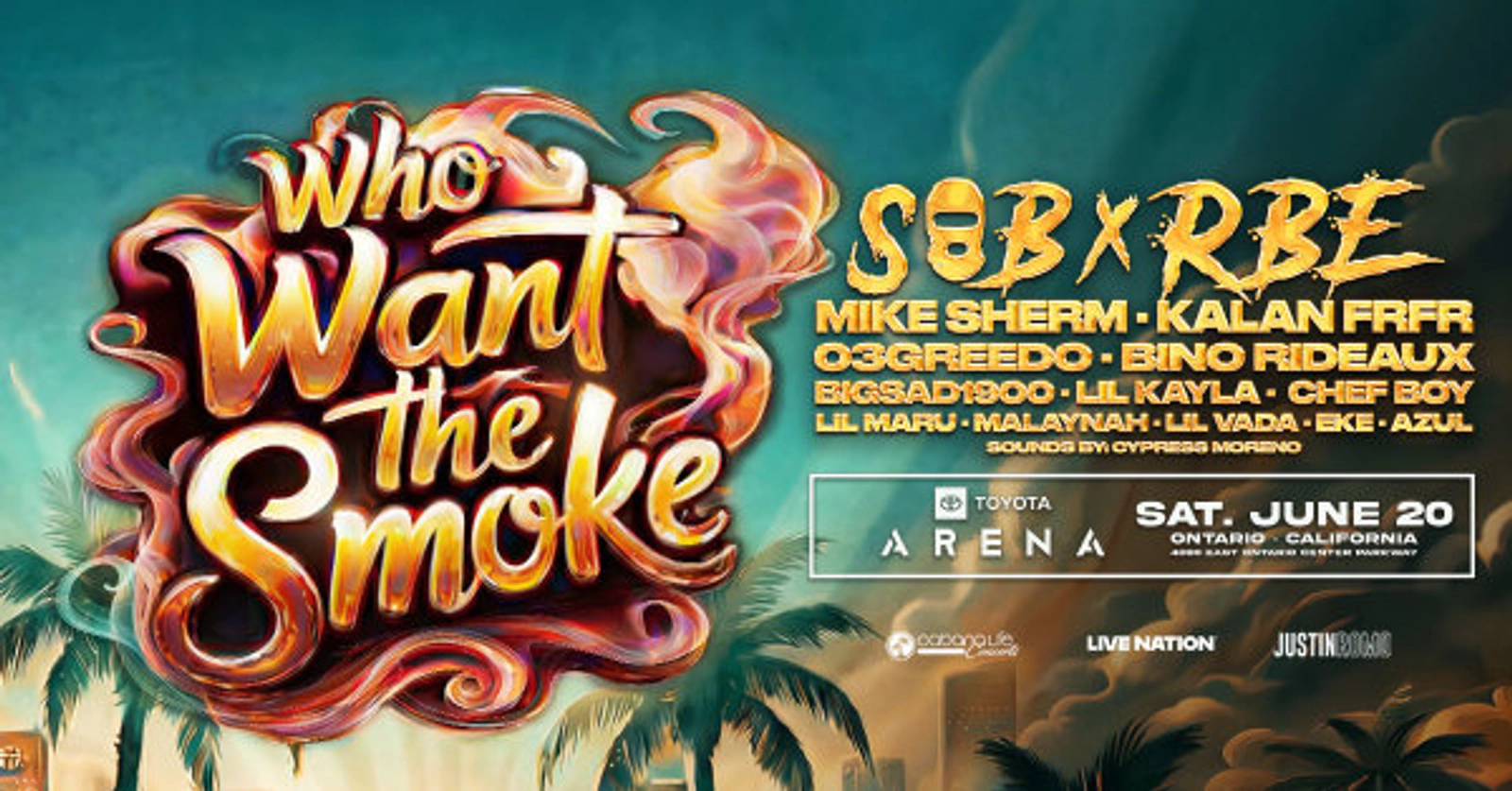 Enter to Win a Pair of Tickets to Who Want The Smoke Tour at Toyota Arena! (6/20)