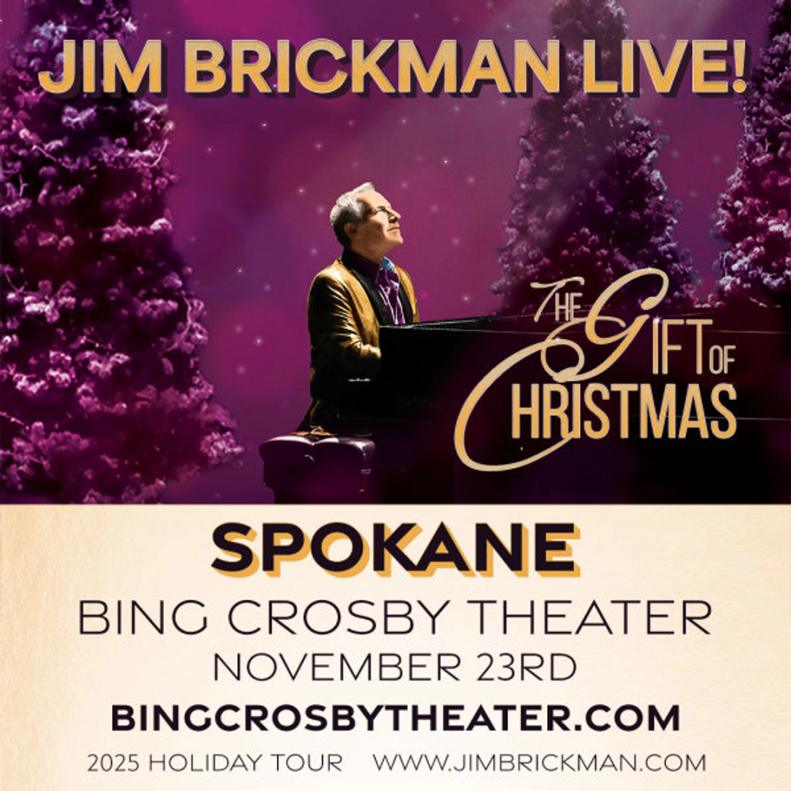 SIGN UP HERE TO JOIN JIM BRICKMAN “LIVE” AT BING COSBY THEATRE NOV 23RD WITH THE GIFT OF CHRISTMAS