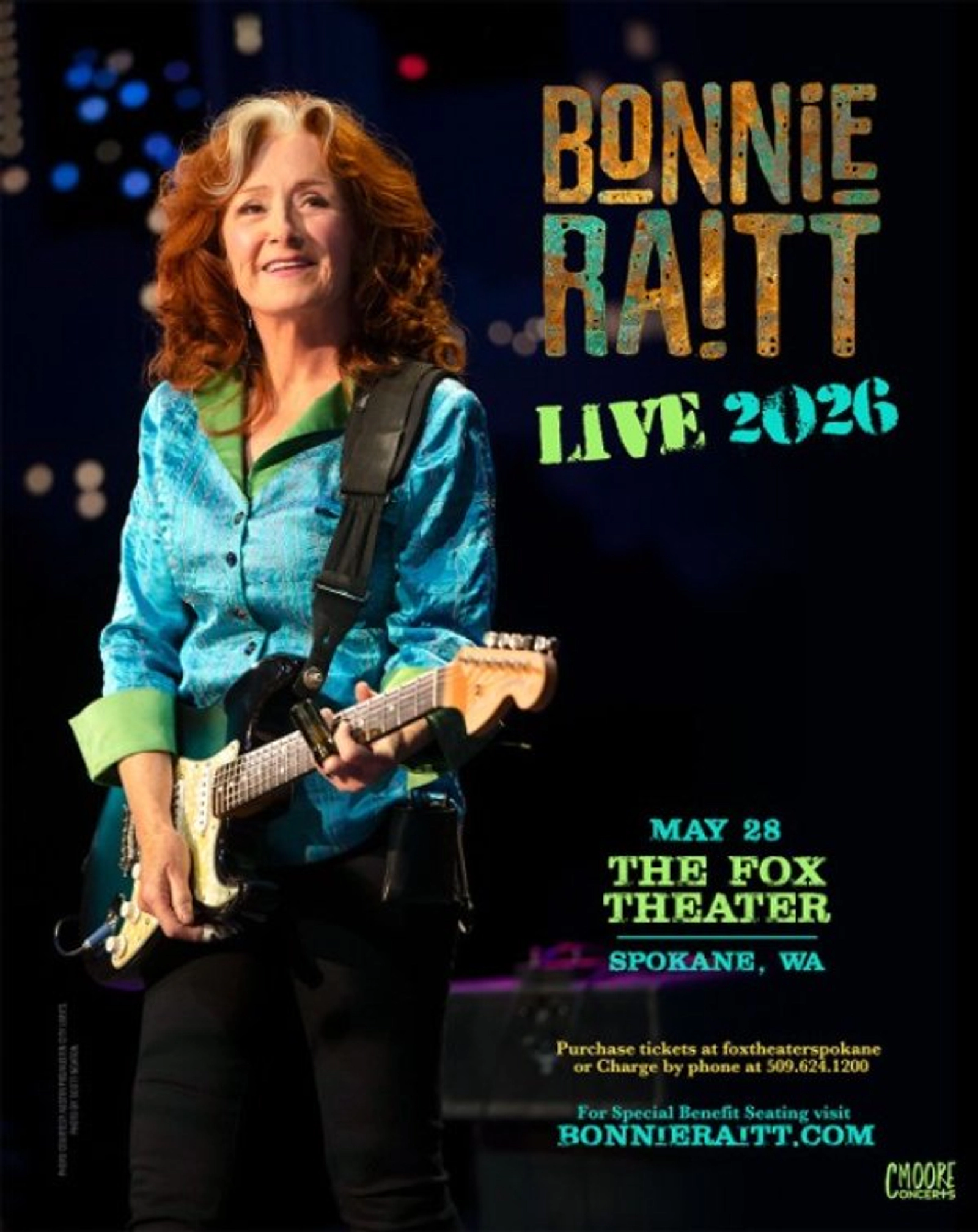 Come See Bonnie Raitt Live at The Fox on May 28th!