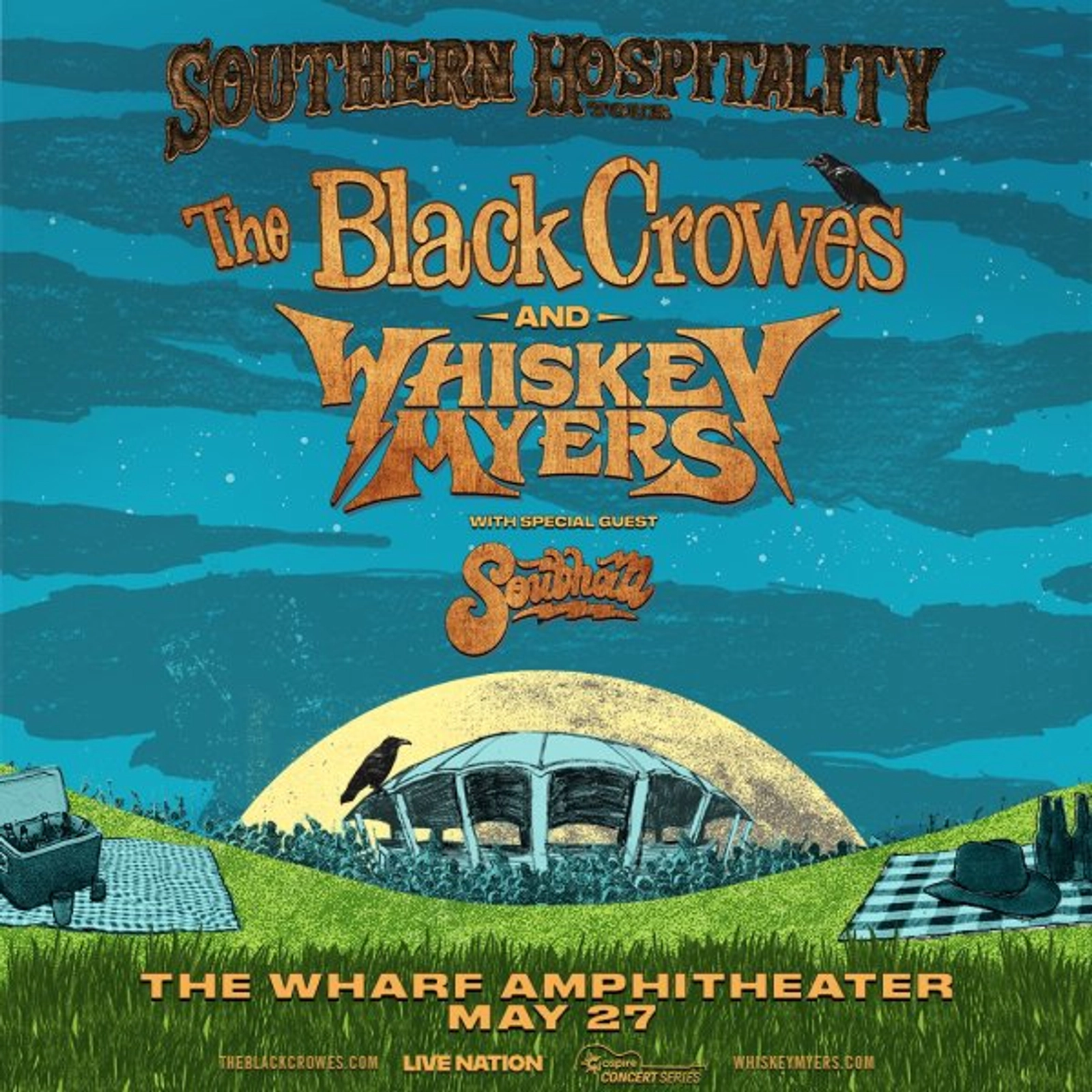 WIN TICKETS TO SEE THE BLACK CROWES & WHISKEY MYERS AT THE WHARF