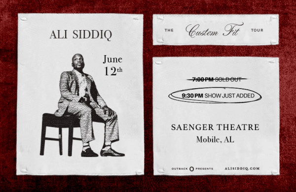 WIN FREE TICKETS TO SEE THE ALI SIDDIQ AT MOBILE SAENGER THEATRE