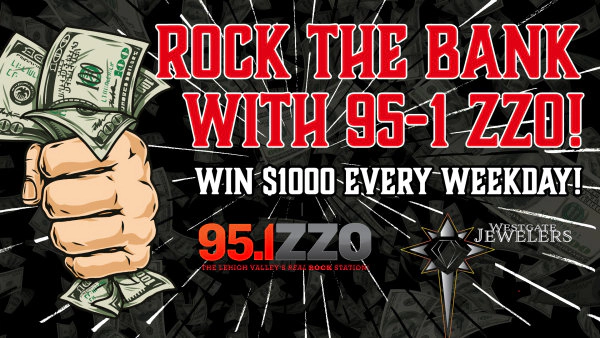ROCK THE BANK - WIN $1000 WEEKDAYS - Sponsored by: Westgate Jewelers