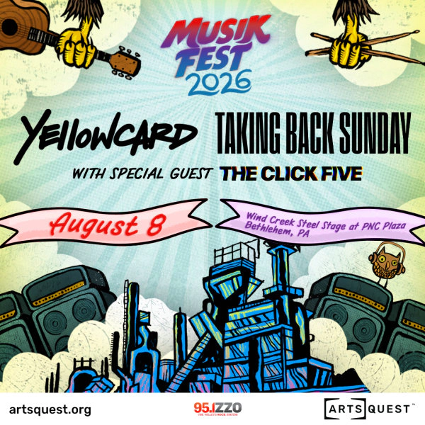WZZO Presents: Yellowcard/Taking Back Sunday at Musikfest! Register to Win Tickets!