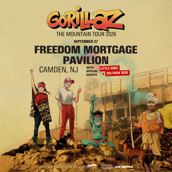 Register To Win Gorillaz Tickets in Camden, NJ!