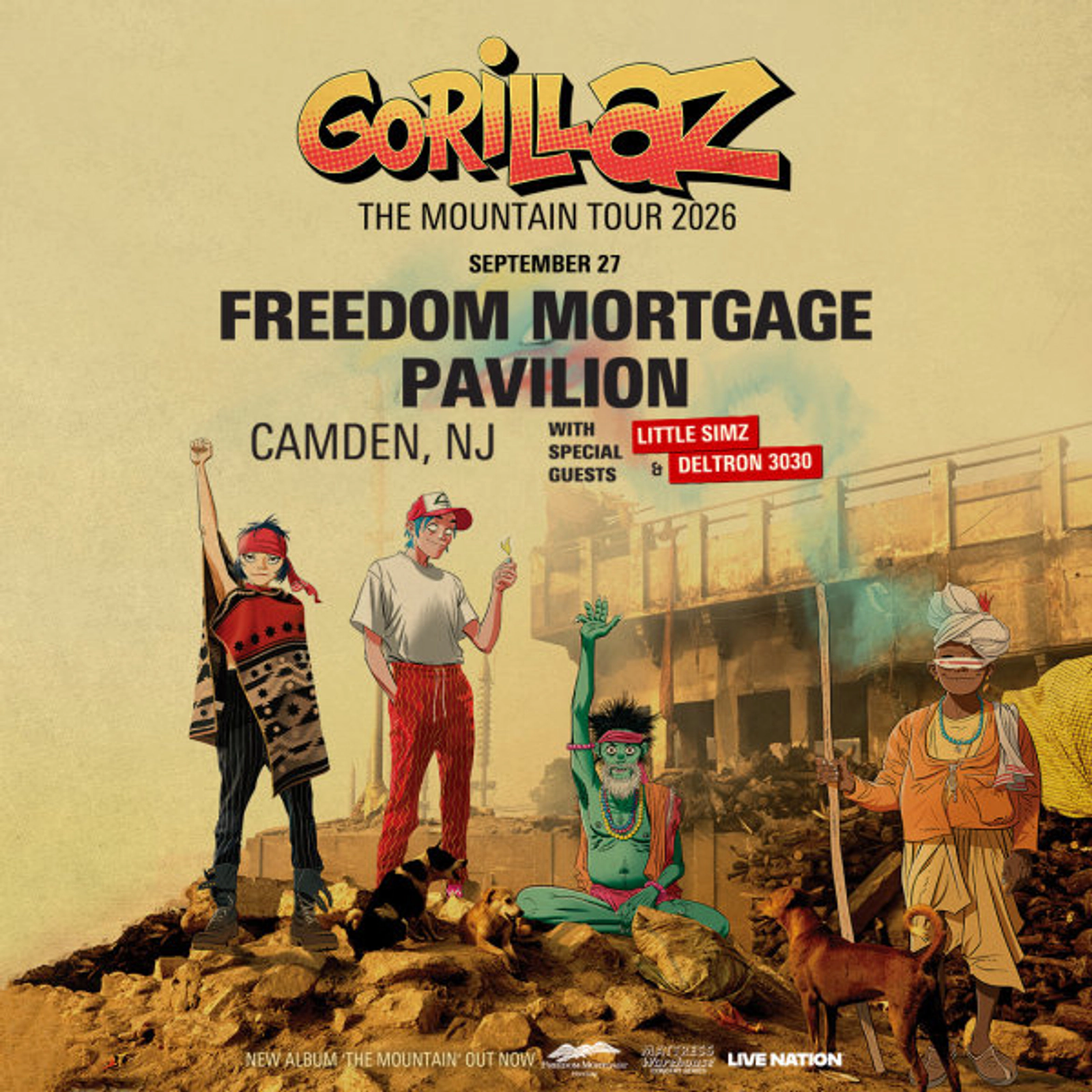 Register To Win Gorillaz Tickets in Camden, NJ!