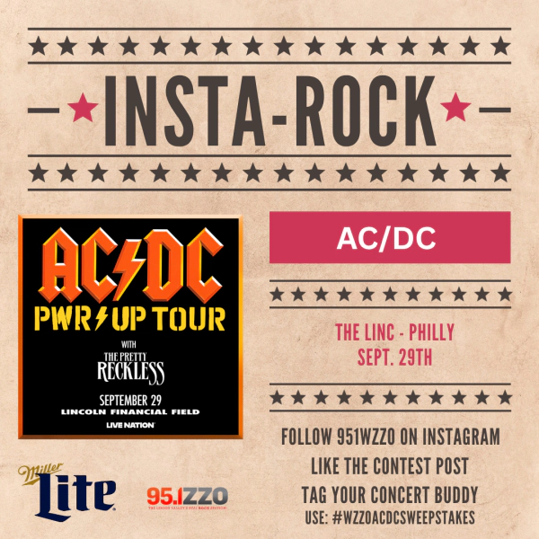 WZZO & MILLER LITE INSTAROCK - Win Tickets for AC/DC!