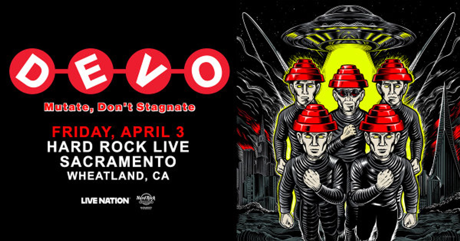 Enter To Win Tickets To See Devo Coming April 3 To Hard Rock Live Sacramento!