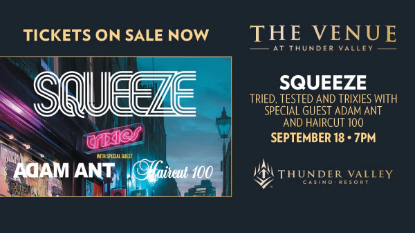 Listen At 8 a.m. and 5 p.m. To Win Tickets To See Squeeze Coming September 18th To Thunder Valley!