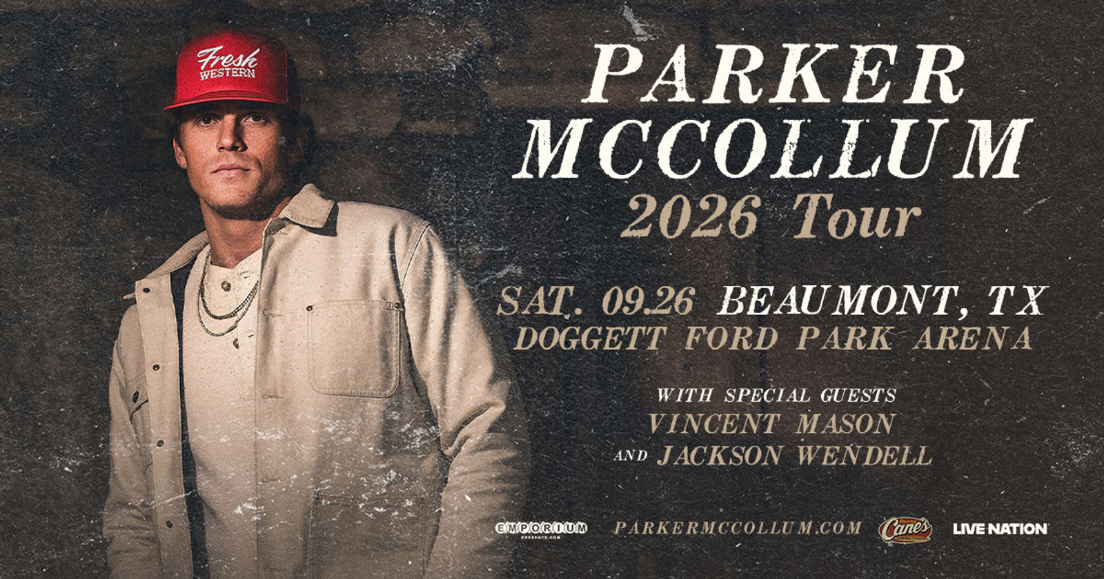 Win Tickets to Parker McCollum at Doggett Ford Arena  9/26/26