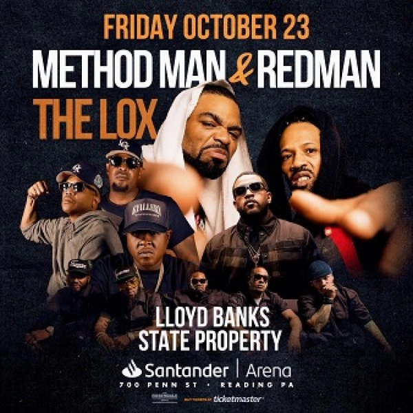 Register to win Method Man and Redman Tickets at Santander Arena!