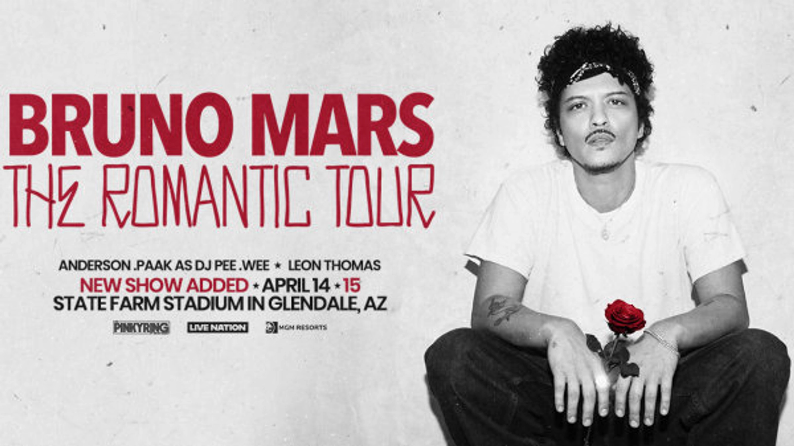 Win tickets to see Bruno Mars at State Farm Stadium!