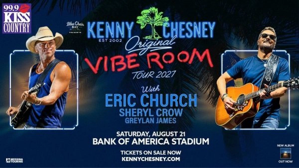 Enter To Win A Pair Of Tickets To See Kenny Chesney at BOA Stadium