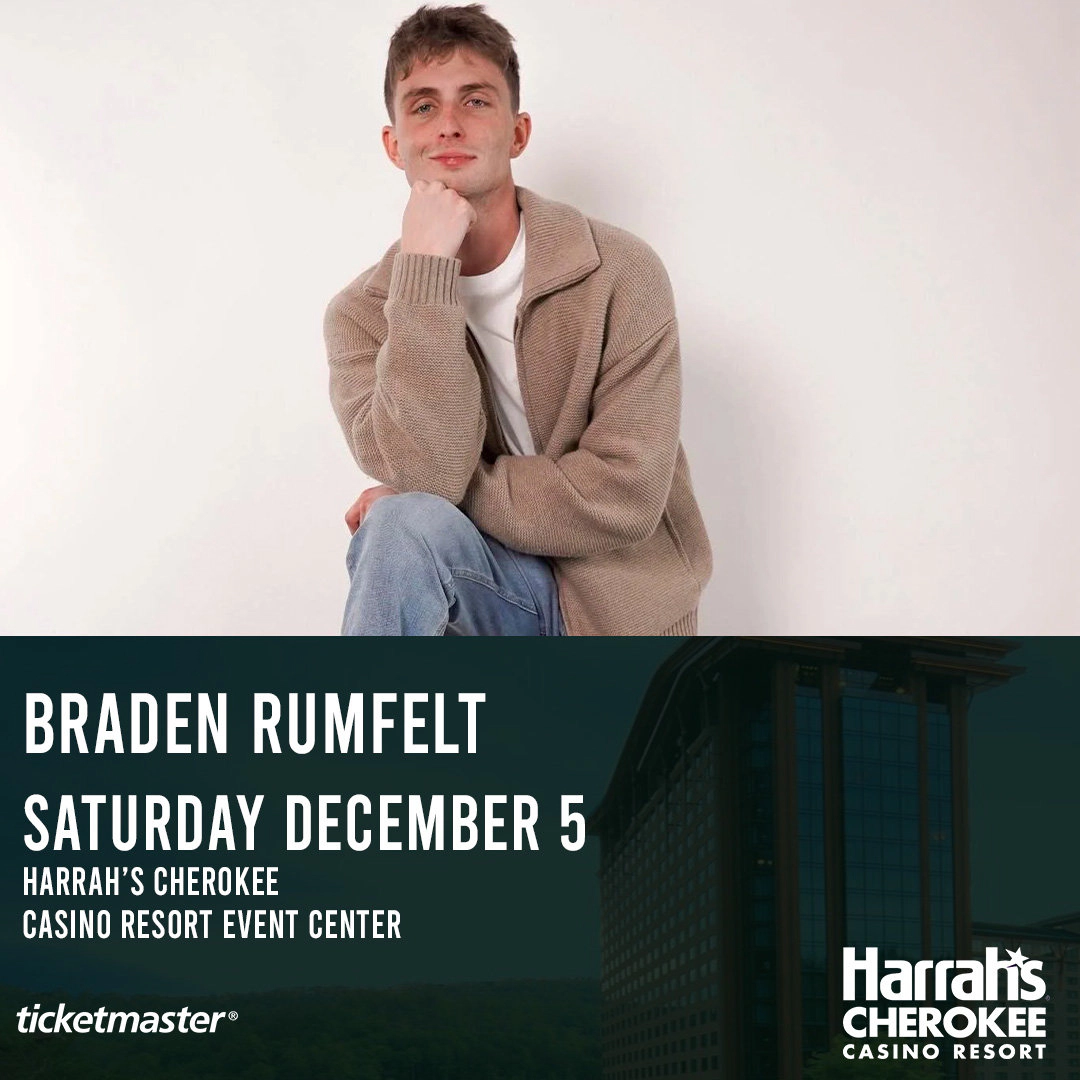 Win Tickets to Braden Rumfelt at Harrah's Cherokee Casino Resort Event Center
