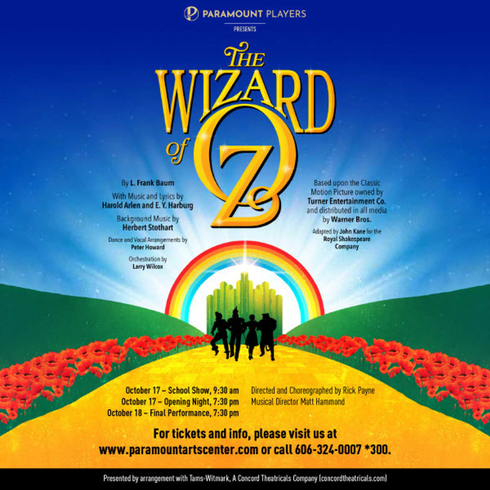 Wizard of Oz @ The Paramount 10.17 & 10.18 2025