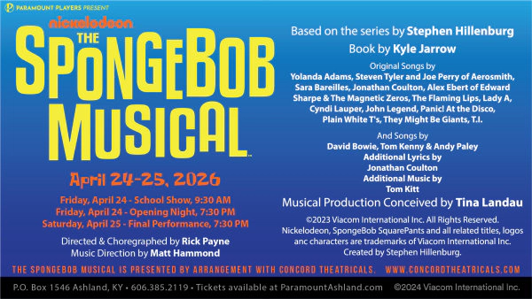 SpongeBob Musical at The Paramount 4.24 & 4.25 2026
