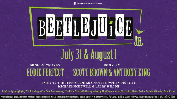 Beetlejuice Jr. @ The Paramount 7.31 & 8.1 2026