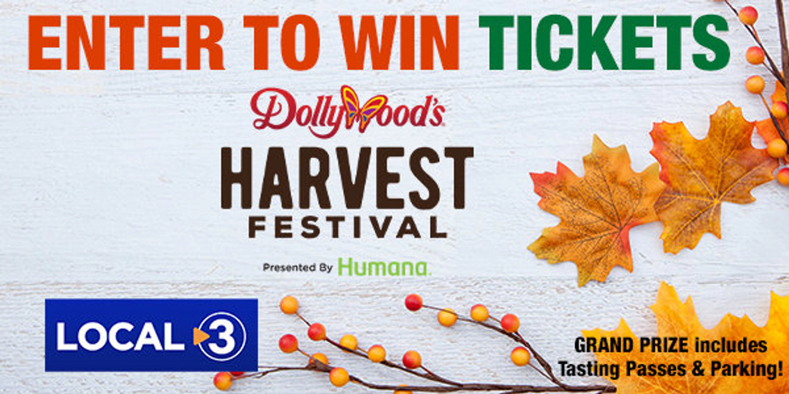 I just entered to win tickets to Dollywood from Local 3 News!
